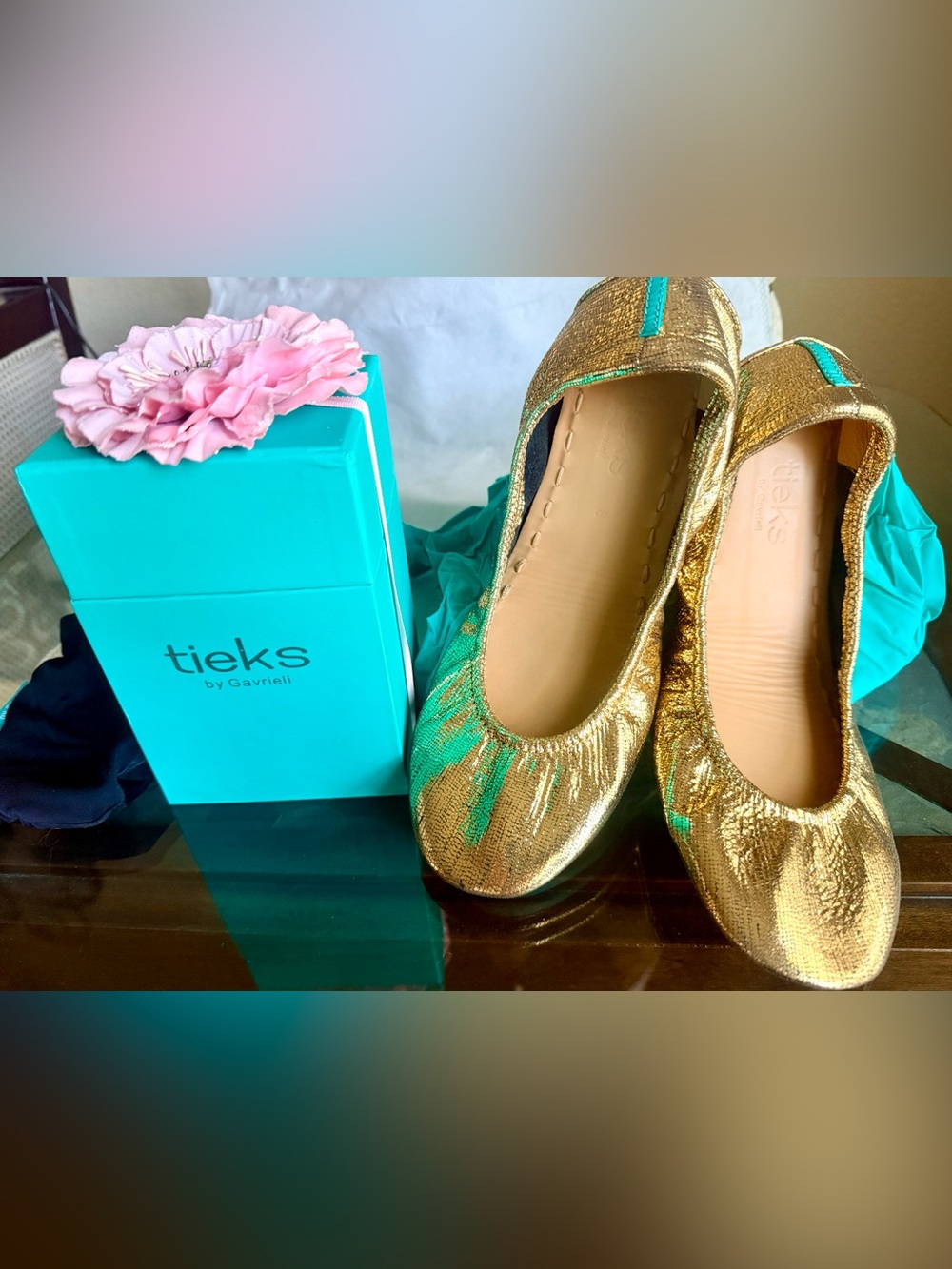Tieks Golden Glitz Ballet Flats